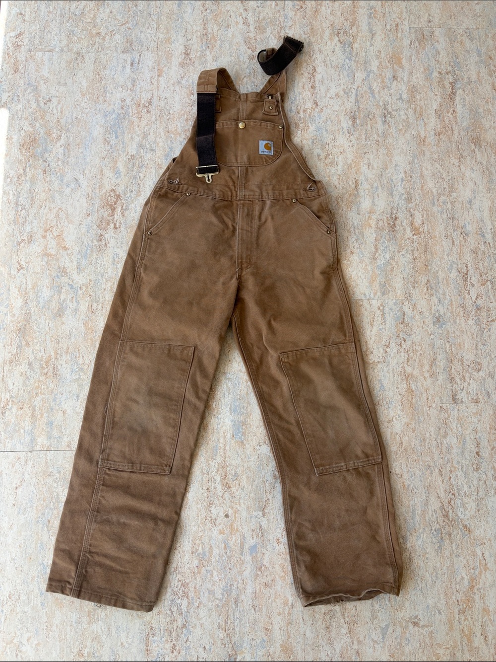 Carhartt Kids (L) Duck Canvas Overalls in Brown, or Womens Sz 0